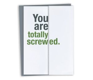 A foldable good luck card
