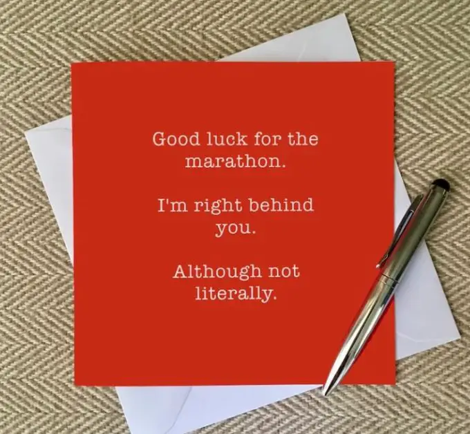 A funny good luck card