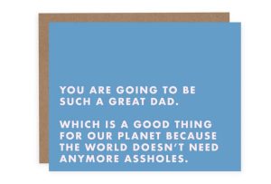 Funny newborn card for dads
