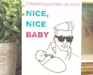 baby wishes card with "nice nice baby"