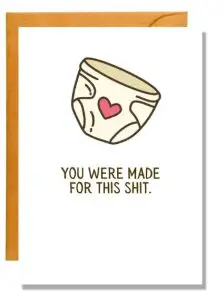 Funny baby card about diapers