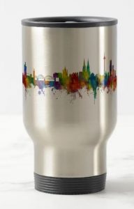 Travel mug with Cologn skyline