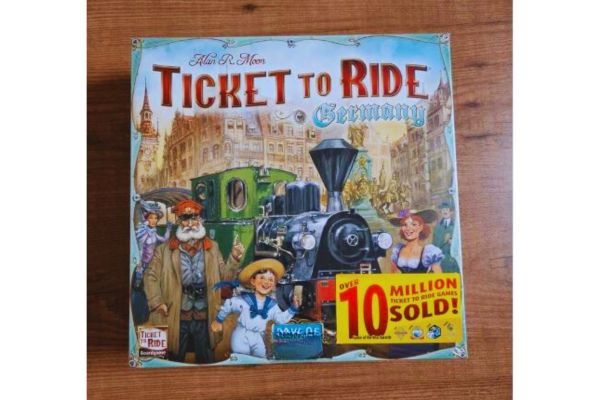 A board game called "ticket to ride, Germany"