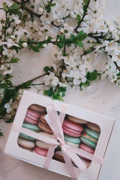 A box of macarons