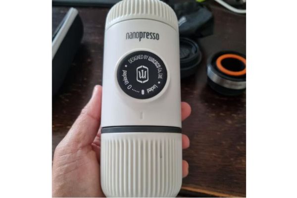 A handheld coffee maker from Wacaco