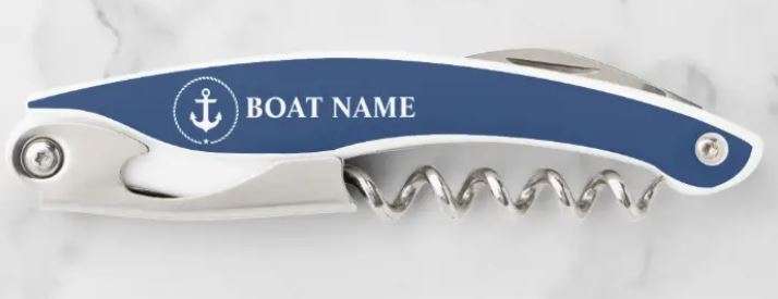 Corkscrew with boat name