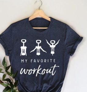 A t-shirt with a fun alcohol-themed print