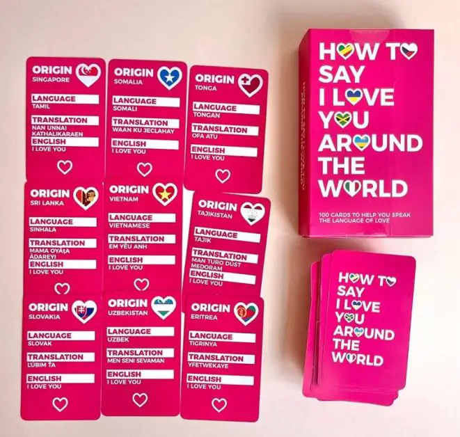Deck of cards to say "I love you'