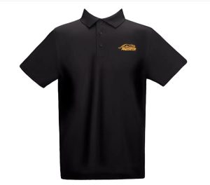 A black polo shirt for pool players from Predator