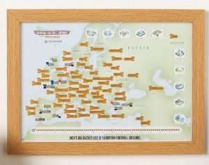 Europe map of soccer stadiums