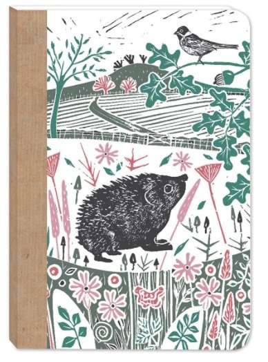 A notebook with a hedgehog