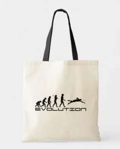 Tote bag with evolution