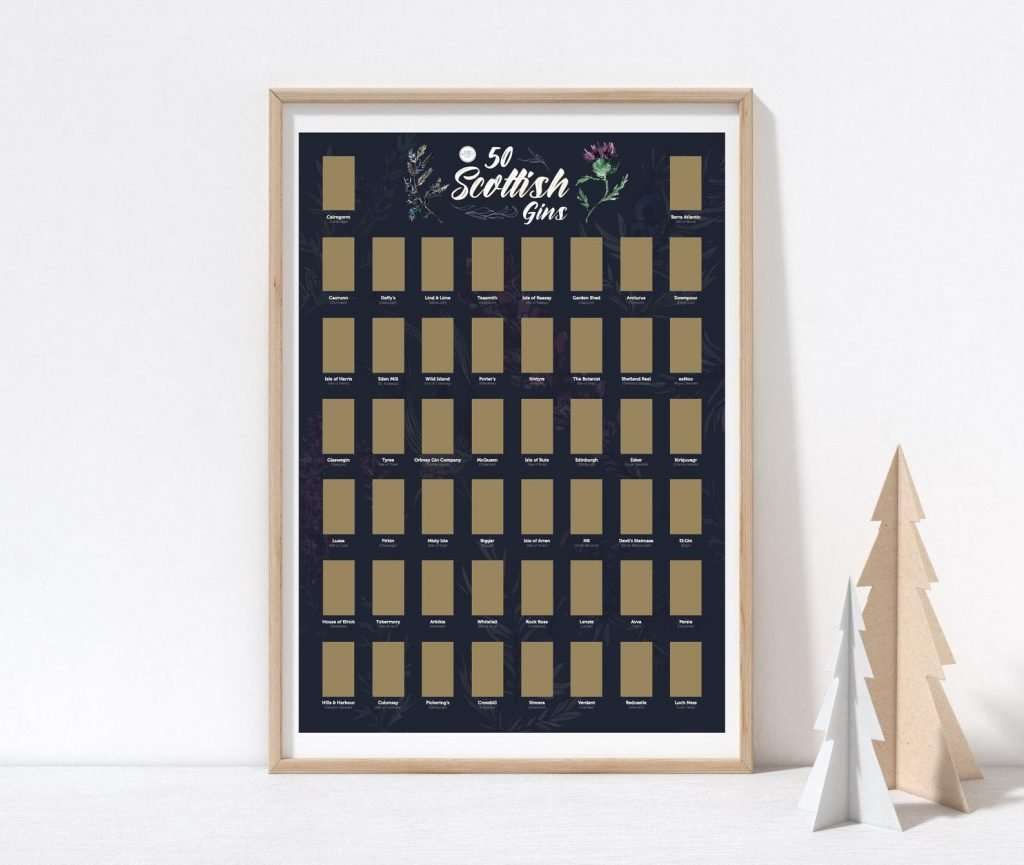 Scottish gin scratch map