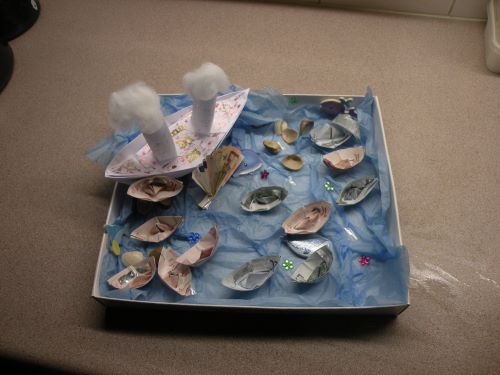 Craft boats made from moeny
