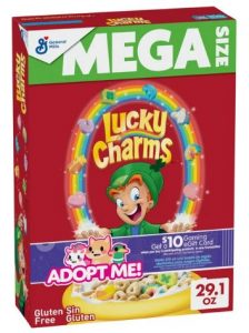 Mega box of Lucky Charms cereal
