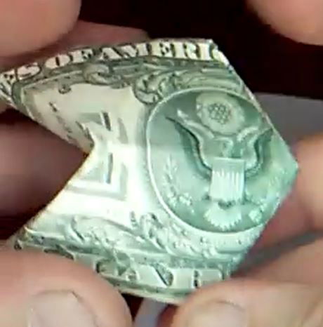 Fortune cookie money origami