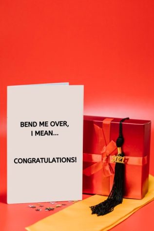 Funny graduation card for your partner.