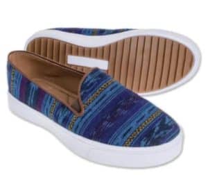Sneakers with a colorful pattern