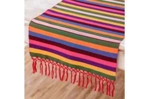 A colorful table runner