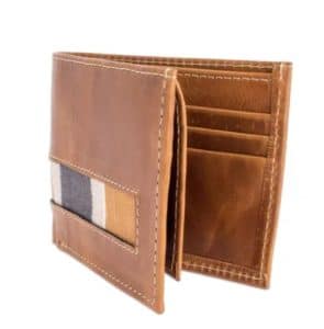 A leather wallet that's handmade in Guatemala