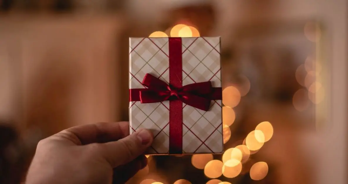 Hand holding a gift