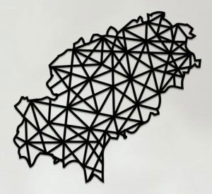 A geometrical map of the island of Ibiza