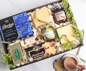 An Irish gift basket with food