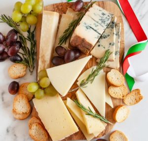 A cheese sampler from Italy