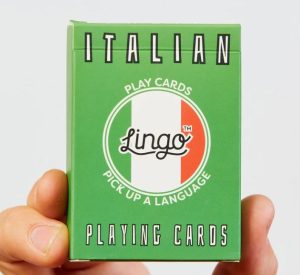 A deck of cards with Italian lingo theme
