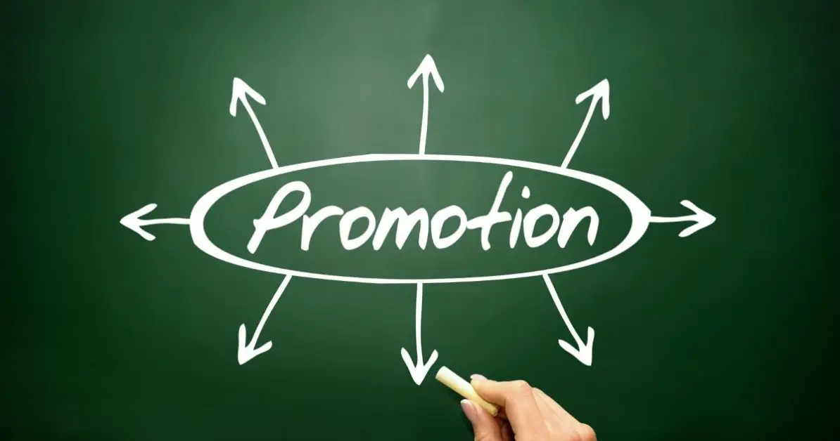 promotion written on a board as a mind map