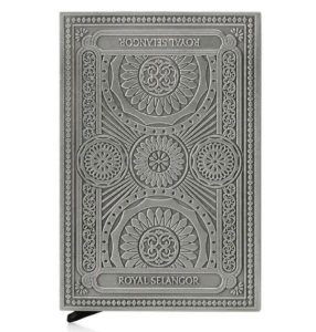 A pewter card holder made in Malaysia