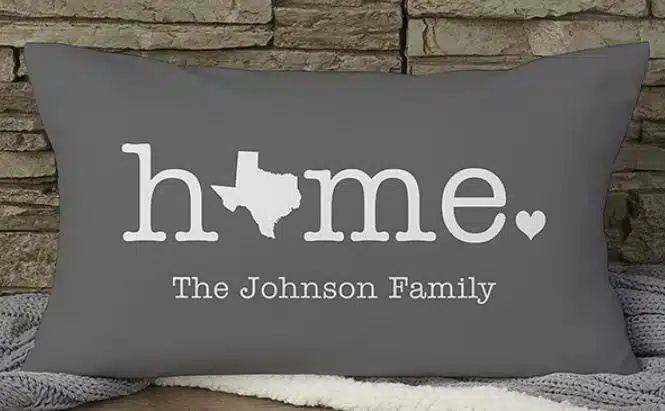A pillos with home and The Johnson family