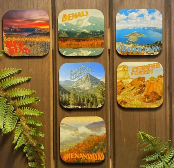 A set of magnets with national park designs
