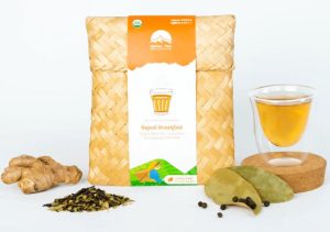 A tea gift bag with Nepali breakfast tea