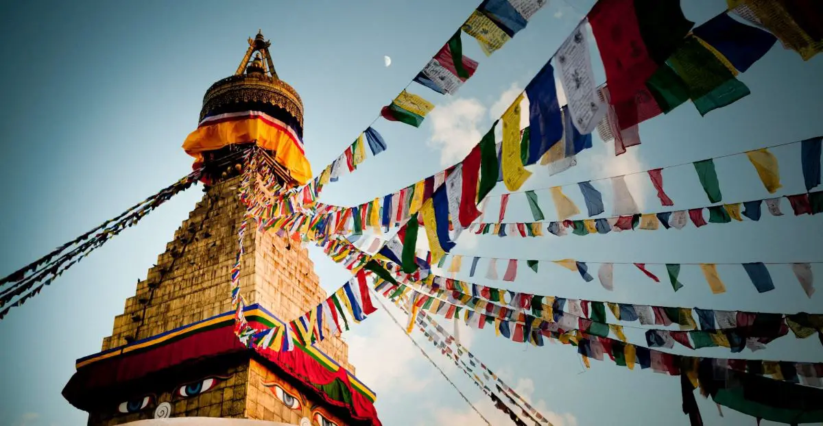 Lungta Boudnanath stupa Kathmanu, Nepal