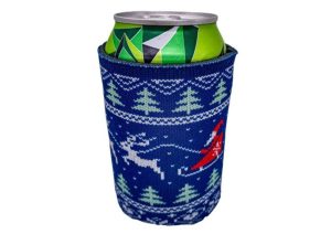 A Nordic-patterned coozie for a can