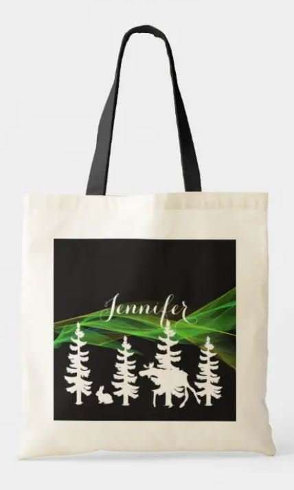 Tote bag with Northern lights