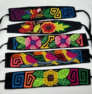 Handmade headbands in the Mola style from Panama