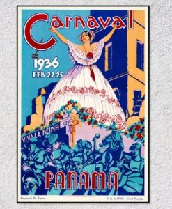 A vintage travel poster from Panama