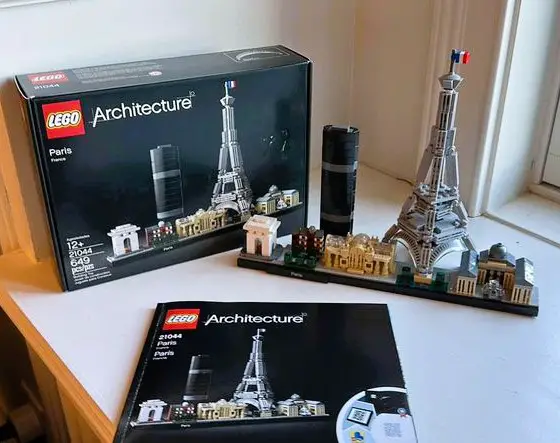 A LEGO set of the skyline of Paris