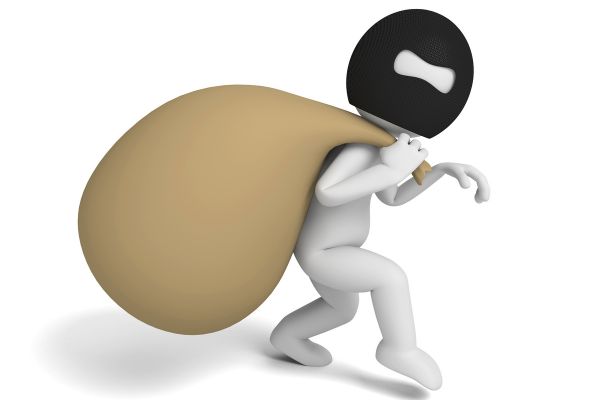 An icon of someone stealing a bag