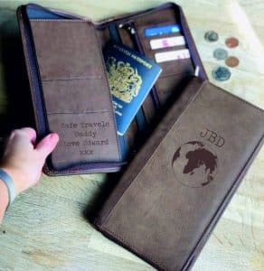 personalized travel wallet