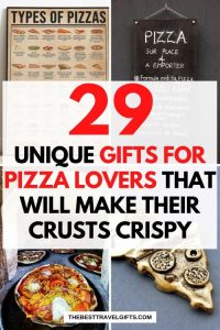 29 Unique gifts for pizza lovers that will ake their crusts cripsy with four photos of pizza gifts