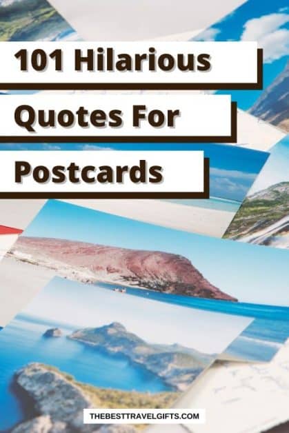 101 Hilarious postcard quotes with a photo of postcards