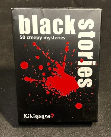 A package of the game called black stories