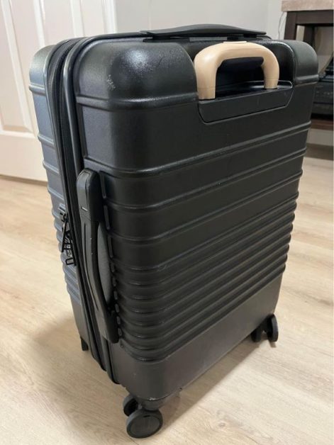 A black suitcase from Samsonite
