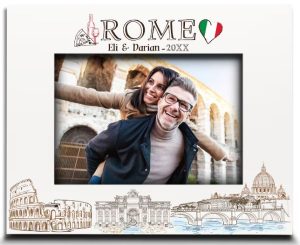 A personalized photo frame with Rome design
