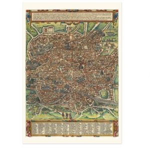 A vintage map of Rome from 1588