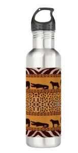 water bottle with safari print