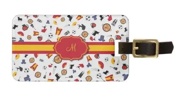 Luggage tag with Spanish design